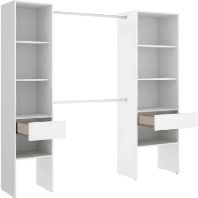 Pegane Armoire dressing - Blanc - Publicité Pegane Armoire dressing - Blanc - Publicité