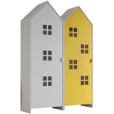 Vipack armoire maison double - Blanc - Publicité Vipack armoire maison double - Blanc - Publicité