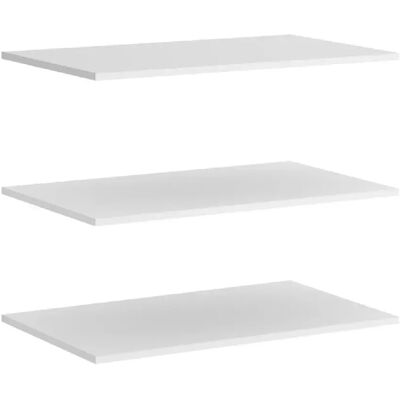 Pegane Lot de 3 étagères d'armoire - Blanc - Publicité Pegane Lot de 3 étagères d'armoire - Blanc - Publicité