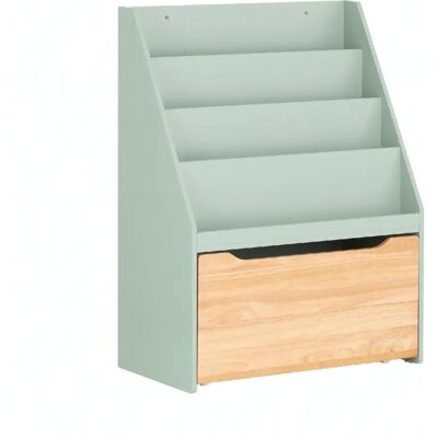 Bibliothèque Enfant Moderne - Vert - 4 Étagères - 62x30x80cm - Publicité Bibliothèque Enfant Moderne - Vert - 4 Étagères - 62x30x80cm - Publicité