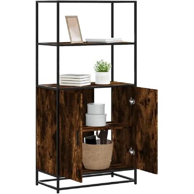 vidaXL Buffet haut 68x35x139 cm - Chêne fumé - Publicité vidaXL Buffet haut 68x35x139 cm - Chêne fumé - Publicité