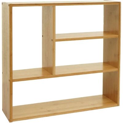Décoshop26 040008682 Étagère murale en bambou 50x50x15 cm - Publicité Décoshop26 040008682 Étagère murale en bambou 50x50x15 cm - Publicité