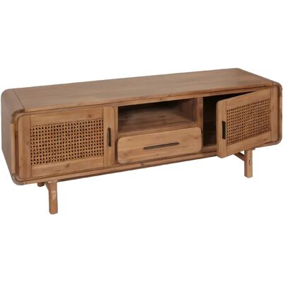 Decoshop26 Meuble TV bois - Teck - Publicité Decoshop26 Meuble TV bois - Teck - Publicité