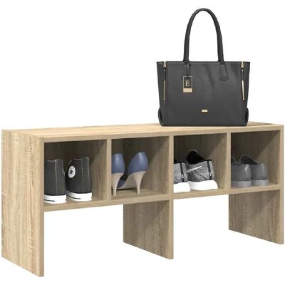vidaXL Étagère à chaussures empilable - Chêne sonoma - Publicité vidaXL Étagère à chaussures empilable - Chêne sonoma - Publicité