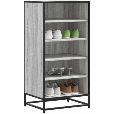 vidaXL Étagère à chaussures sonoma gris - 48x38x97.5 cm - Publicité vidaXL Étagère à chaussures sonoma gris - 48x38x97.5 cm - Publicité