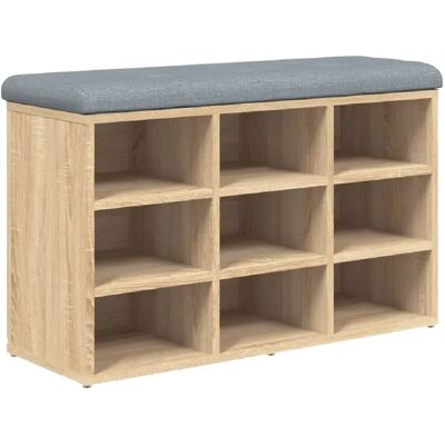 Décoshop26 - Banco zapatero roble 82x32x50 cm - Shoe Bench - Publicité Décoshop26 - Banco zapatero roble 82x32x50 cm - Shoe Bench - Publicité