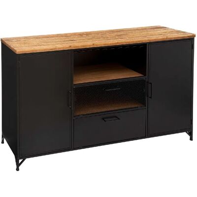 ATMOSPHERA Buffet 2 portes et 2 tiroirs en bois CIERNA - Noir et marron - Publicité ATMOSPHERA Buffet 2 portes et 2 tiroirs en bois CIERNA - Noir et marron - Publicité