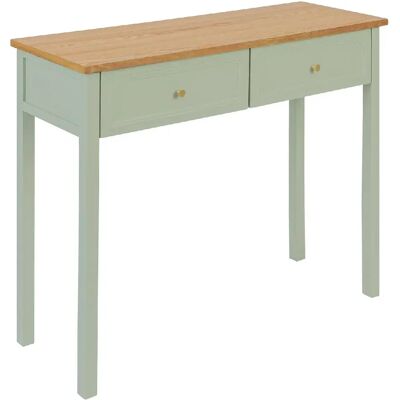 ATMOSPHERA Console 2 tiroirs en bois MOHEA - Vert - Publicité ATMOSPHERA Console 2 tiroirs en bois MOHEA - Vert - Publicité