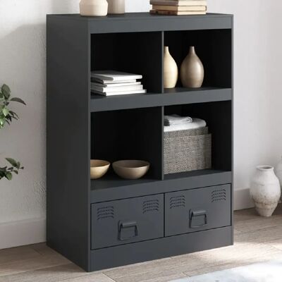 vidaXL Buffet haut anthracite 67x39x95 cm - Publicité vidaXL Buffet haut anthracite 67x39x95 cm - Publicité