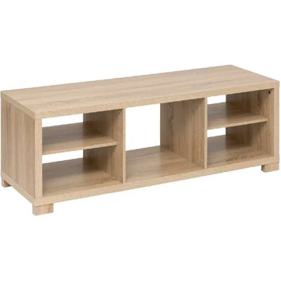 Five Simply Smart Meuble TV 5 cases en bois BIVOAK - Beige - Publicité Five Simply Smart Meuble TV 5 cases en bois BIVOAK - Beige - Publicité