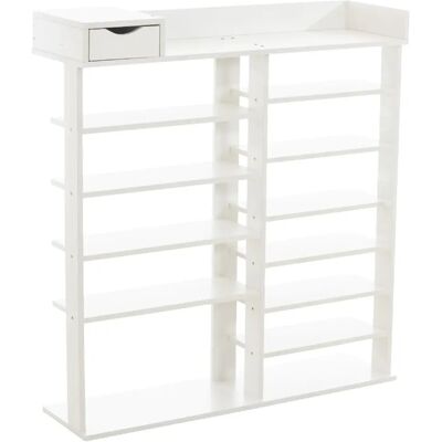 DÉCOSHOP26 - 100003617 - White - MDF - Porte-chaussures - Publicité DÉCOSHOP26 - 100003617 - White - MDF - Porte-chaussures - Publicité