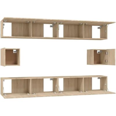 Helloshop26 Ensemble 6 Meubles TV Hifi - Chêne Sonoma - Publicité Helloshop26 Ensemble 6 Meubles TV Hifi - Chêne Sonoma - Publicité