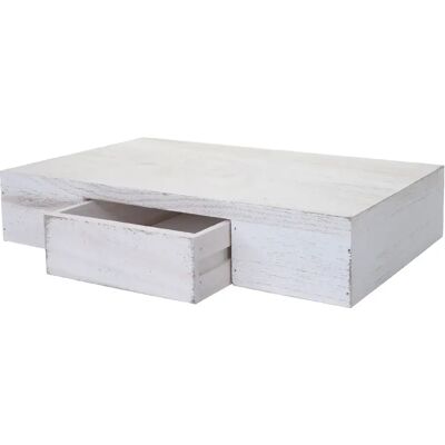 Décoshop26 - 040006789 - bois blanc vieilli - 40 cm - shelf - Publicité Décoshop26 - 040006789 - bois blanc vieilli - 40 cm - shelf - Publicité