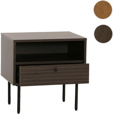 Mendler Table de nuit scandinave - Marron - Publicité Mendler Table de nuit scandinave - Marron - Publicité