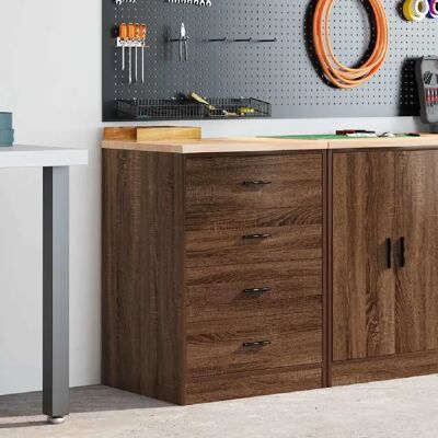 Vidaxl Armoire de rangement de garage - Chêne marron - Publicité Vidaxl Armoire de rangement de garage - Chêne marron - Publicité