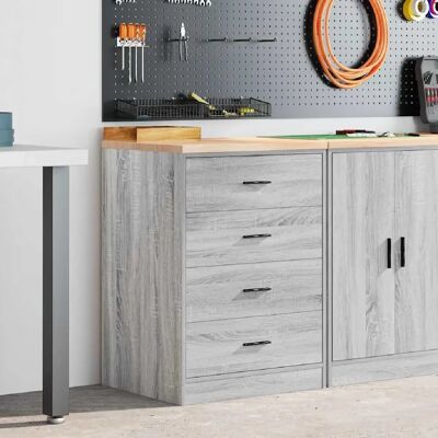 vidaXL Armoire de rangement pour garage - Chêne gris - Publicité vidaXL Armoire de rangement pour garage - Chêne gris - Publicité