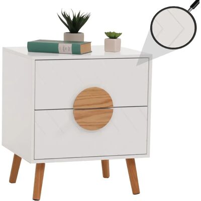 Mendler Table de nuit N89 - Blanc - Publicité Mendler Table de nuit N89 - Blanc - Publicité
