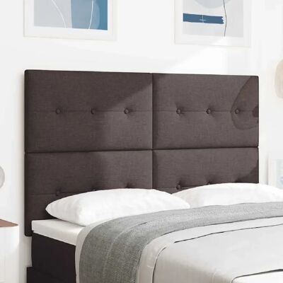 Vidaxl - Tête de lit capitonnée boutons marron foncé 160 cm - Tête de lit - Publicité Vidaxl - Tête de lit capitonnée boutons marron foncé 160 cm - Tête de lit - Publicité