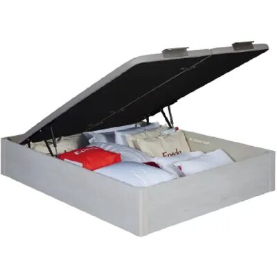 Sommier Lit Coffre Epeda Aurore - Chêne Blanchi 160x200 - Double Plateau - Publicité Sommier Lit Coffre Epeda Aurore - Chêne Blanchi 160x200 - Double Plateau - Publicité