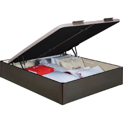 Sommier Lit Coffre Epeda Aurore - Wengé 160x200 - Double Plateau - Publicité Sommier Lit Coffre Epeda Aurore - Wengé 160x200 - Double Plateau - Publicité