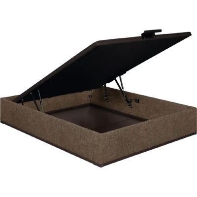 Sommier Lit Coffre Epeda Élite - Tramé Marron 160x200 - Double Plateau - Publicité Sommier Lit Coffre Epeda Élite - Tramé Marron 160x200 - Double Plateau - Publicité