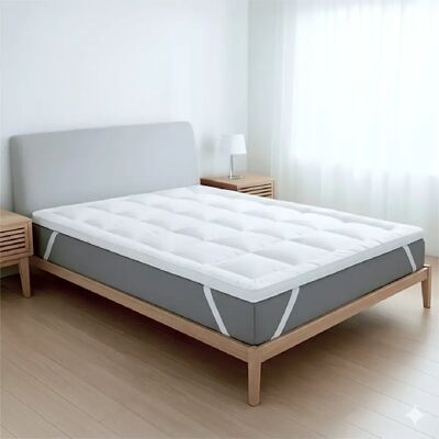 The White Stone Surmatelas 80x190 cm en ouate de 800 g - Publicité The White Stone Surmatelas 80x190 cm en ouate de 800 g - Publicité