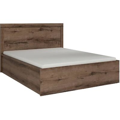 Pegane Lit coffre adulte 2 places 140x200 avec cadre sommier et rangement, coloris Chêne marron foncé - Longueur 206,5 x Profondeur 149,5 x Hauteur 41-105,5 cm - Publicité Pegane Lit coffre adulte 2 places 140x200 avec cadre sommier et rangement, coloris Chêne marron foncé - Longueur 206,5 x Profondeur 149,5 x Hauteur 41-105,5 cm - Publicité