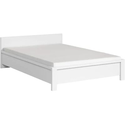 Pegane Lit adulte 140x200 coloris Blanc/Blanc Mat - Longueur 206,5 x Largeur 148 x Hauteur 35-60,5 cm - Publicité Pegane Lit adulte 140x200 coloris Blanc/Blanc Mat - Longueur 206,5 x Largeur 148 x Hauteur 35-60,5 cm - Publicité