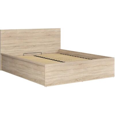 Pegane Lit adule 160x200 Lit coffre 2 place avec sommier et rangement, coloris chêne Sonoma - Longueur 204,5 x Profondeur 169 x Hauteur 95/40,5 cm - Publicité Pegane Lit adule 160x200 Lit coffre 2 place avec sommier et rangement, coloris chêne Sonoma - Longueur 204,5 x Profondeur 169 x Hauteur 95/40,5 cm - Publicité