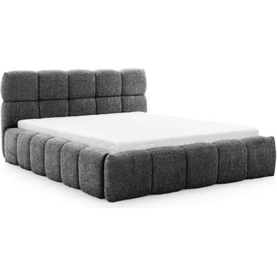 Casanova Lit coffre tissu bouclette 140x200cm Gris foncé - Publicité Casanova Lit coffre tissu bouclette 140x200cm Gris foncé - Publicité