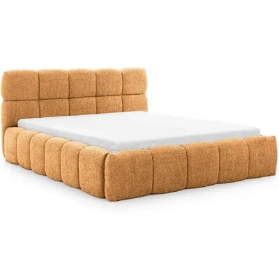 Casanova Lit coffre tissu bouclette 180x200cm Orange - Publicité Casanova Lit coffre tissu bouclette 180x200cm Orange - Publicité