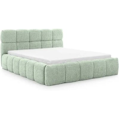 Casanova Lit coffre tissu bouclette 140x200cm Vert eau - Publicité Casanova Lit coffre tissu bouclette 140x200cm Vert eau - Publicité