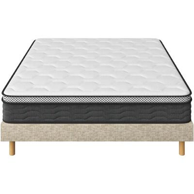 DEWINNER Ensemble Matelas Ressorts 140x190 cm Epaisseur 25 cm + Sommier - Publicité DEWINNER Ensemble Matelas Ressorts 140x190 cm Epaisseur 25 cm + Sommier - Publicité