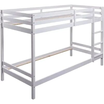 Pegane Lit Combiné Superposé pour Enfant 90x200 cm, coloris blanc - Publicité Pegane Lit Combiné Superposé pour Enfant 90x200 cm, coloris blanc - Publicité