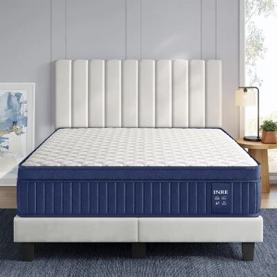 Matelas Hybride 140x190 cm INRE, 30cm, Ressorts ensachés + HR,7 zones,Soutien ferme - Publicité Matelas Hybride 140x190 cm INRE, 30cm, Ressorts ensachés + HR,7 zones,Soutien ferme - Publicité