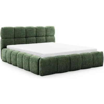 Casanova Lit coffre tissu bouclette 200x200cm Vert - Publicité Casanova Lit coffre tissu bouclette 200x200cm Vert - Publicité