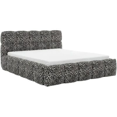 Casanova Lit coffre tissu imprimé animalier Café 140x200cm - Publicité Casanova Lit coffre tissu imprimé animalier Café 140x200cm - Publicité