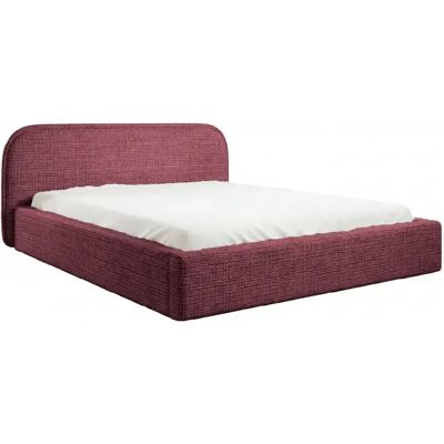 Casanova Lit coffre tissu chenille Bordeaux 160x200cm - Publicité Casanova Lit coffre tissu chenille Bordeaux 160x200cm - Publicité