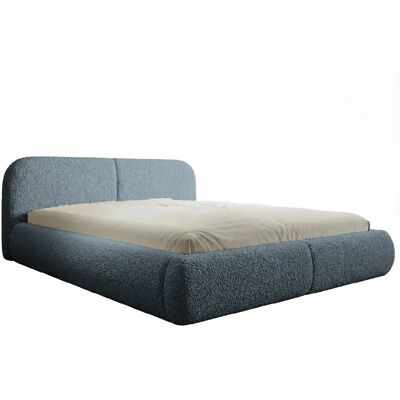 Casanova Lit coffre tissu chenille Gris 160x200cm - Publicité Casanova Lit coffre tissu chenille Gris 160x200cm - Publicité