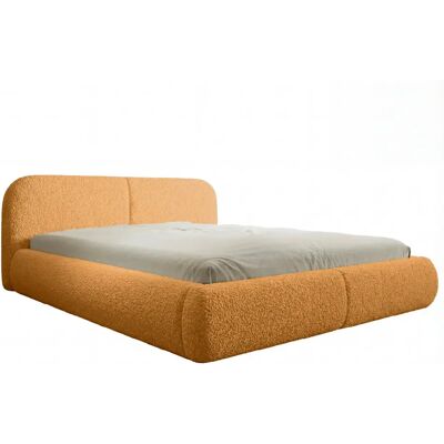 Casanova Lit coffre tissu chenille Moutarde 160x200cm - Publicité Casanova Lit coffre tissu chenille Moutarde 160x200cm - Publicité