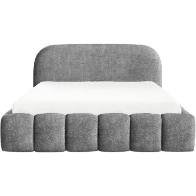 Casanova Lit coffre tissu texturé 180x200cm Gris foncé - Publicité Casanova Lit coffre tissu texturé 180x200cm Gris foncé - Publicité