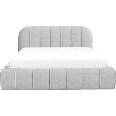 Casanova Lit coffre tissu texturé 160x200cm Gris clair - Publicité Casanova Lit coffre tissu texturé 160x200cm Gris clair - Publicité