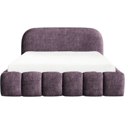 Casanova Lit coffre tissu texturé 160x200cm Mauve - Publicité Casanova Lit coffre tissu texturé 160x200cm Mauve - Publicité