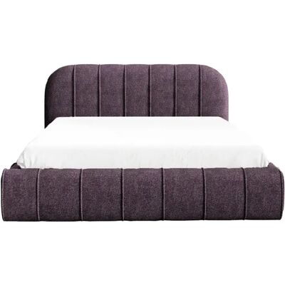 Casanova Lit coffre tissu texturé 160x200cm Mauve - Publicité Casanova Lit coffre tissu texturé 160x200cm Mauve - Publicité
