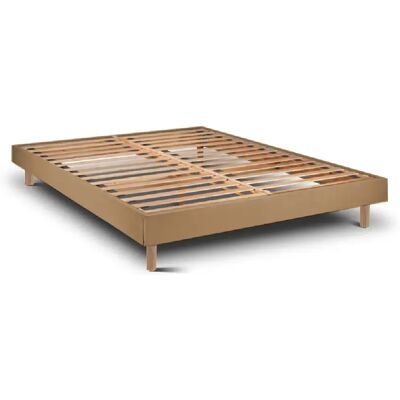 Cadre de Lit Milano Tabac 190 x 150 cm Hauteur 30 cm Indream - Publicité Cadre de Lit Milano Tabac 190 x 150 cm Hauteur 30 cm Indream - Publicité