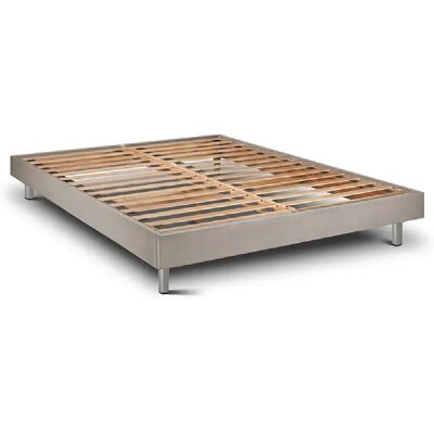 Cadre de Lit Milano Taupe 190 x 135 cm Hauteur 30 cm Indream - Publicité Cadre de Lit Milano Taupe 190 x 135 cm Hauteur 30 cm Indream - Publicité