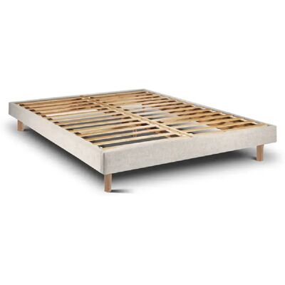 Cadre de Lit Tribu Pearl 200 x 190 cm Hauteur 30 cm Indream - Publicité Cadre de Lit Tribu Pearl 200 x 190 cm Hauteur 30 cm Indream - Publicité