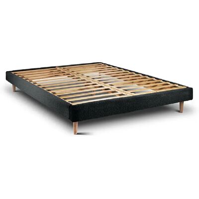 Cadre de Lit Ascot Black 190 x 135 cm Hauteur 30 cm Indream - Publicité Cadre de Lit Ascot Black 190 x 135 cm Hauteur 30 cm Indream - Publicité