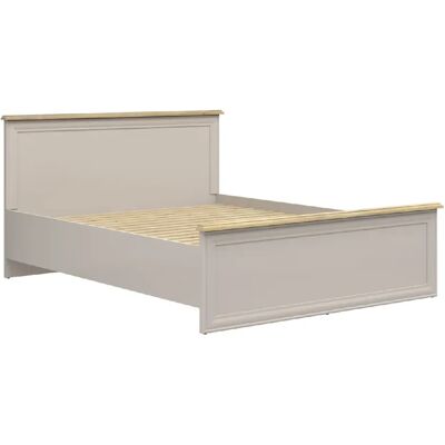 Pegane Lit adulte 160x200 cm sans sommier Lit double 2 places coloris Cachemire / Chêne Mauvella - Publicité Pegane Lit adulte 160x200 cm sans sommier Lit double 2 places coloris Cachemire / Chêne Mauvella - Publicité