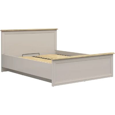 Pegane Lit coffre 160x200cm avec sommier lit double coloris Cachemire / Chêne Mauvella - Publicité Pegane Lit coffre 160x200cm avec sommier lit double coloris Cachemire / Chêne Mauvella - Publicité
